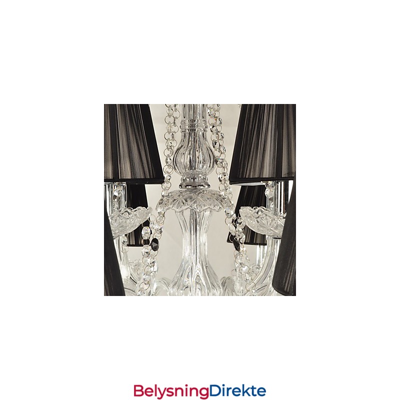 Elegant Krystalllysekrone Med 12 Lys