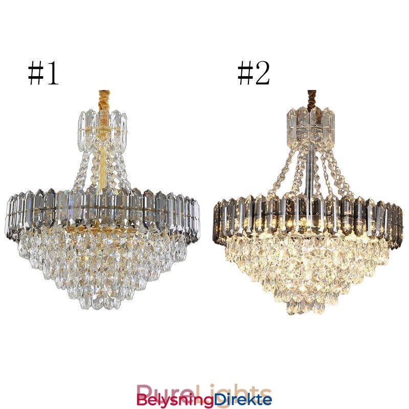 Krystall Pendellampe Konisk Hengende Lysarmatur