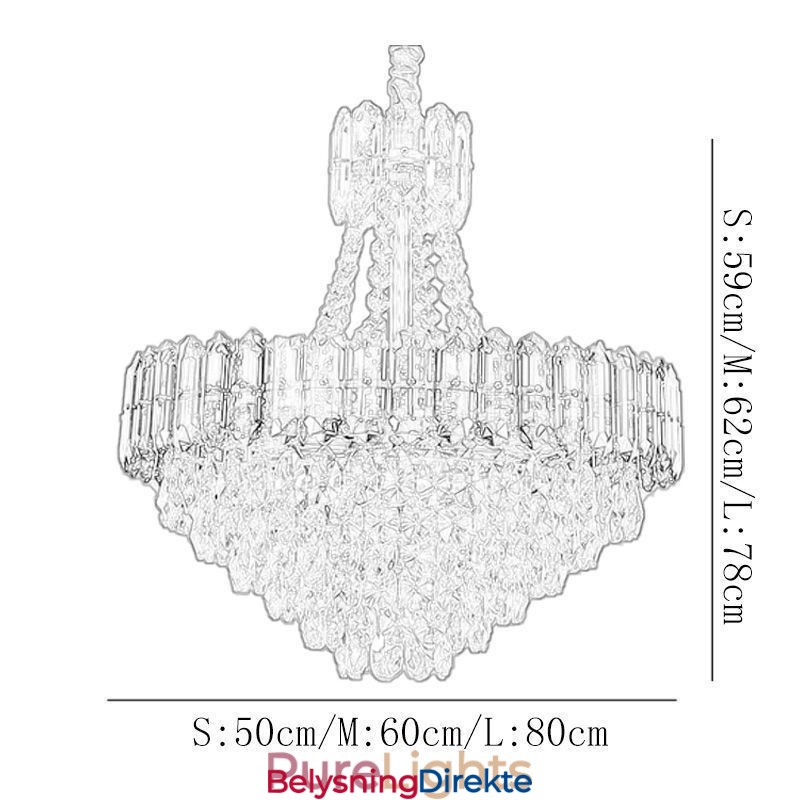 Krystall Pendellampe Konisk Hengende Lysarmatur