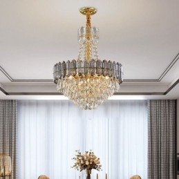 Krystall Pendellampe Konisk Hengende Lysarmatur