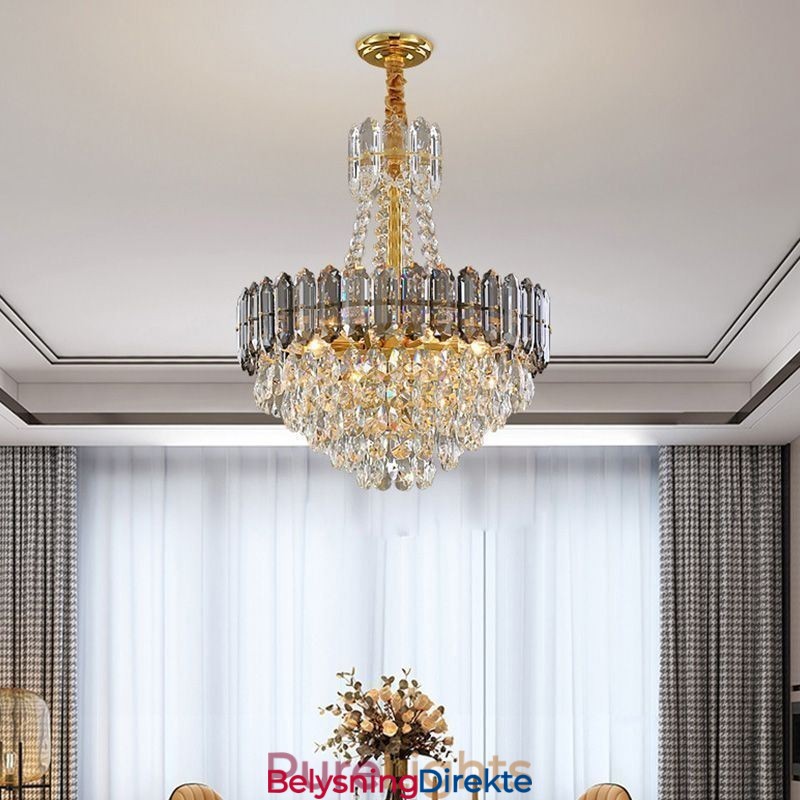 Krystall Pendellampe Konisk Hengende Lysarmatur