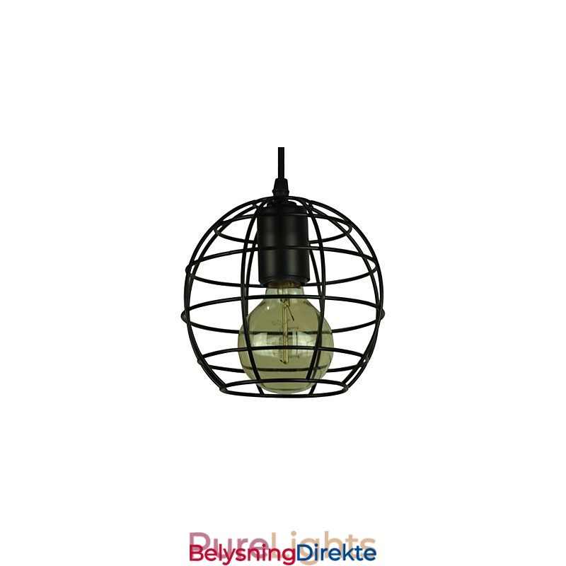 Globeformet Europeisk Stil Vintage Lysekrone For Svart Anhengslampe