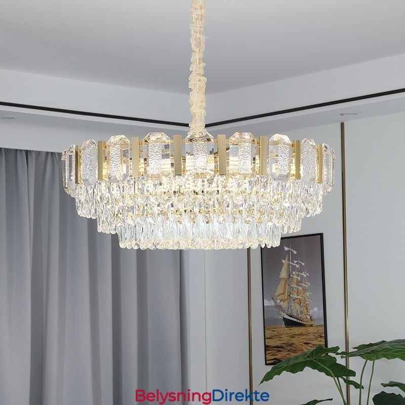 Krystall Pendellampe Rund Taklampe