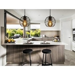 Globeformet Europeisk Stil Vintage Lysekrone For Svart Anhengslampe