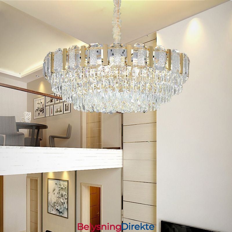 Krystall Pendellampe Rund Taklampe