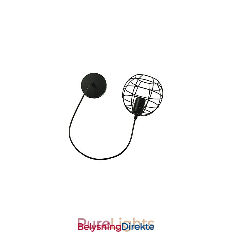 Globeformet Europeisk Stil Vintage Lysekrone For Svart Anhengslampe