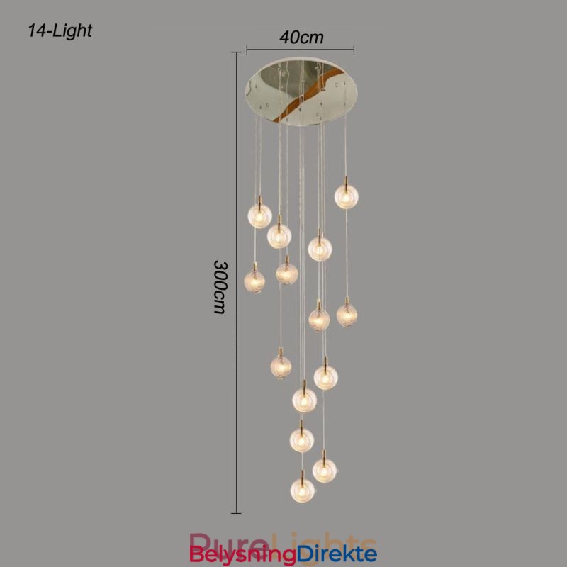 Glass Pendellampe Kreativ Dekorativ Glasskule Loft