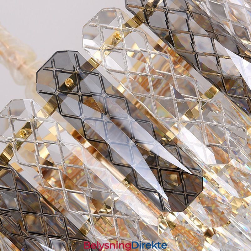 Europeisk Pendellampe Krystallrund Taklampe