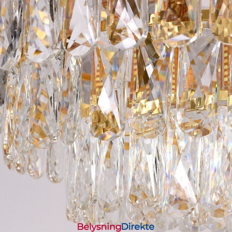 Europeisk Pendellampe Krystallrund Taklampe