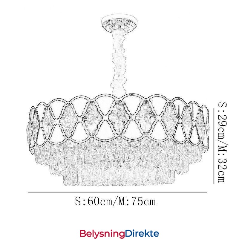 Krystall Pendellampe Moderne Blonde Taklamper