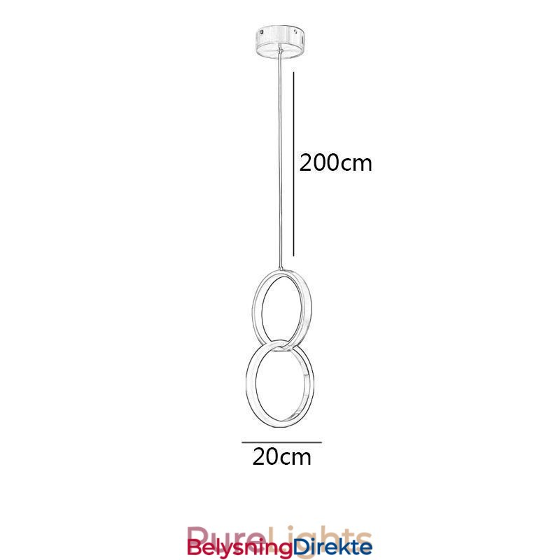 Pendellampe Messingringer Dekorativ Lampe