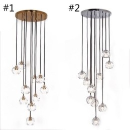 Moderne Krystallfotballformet Taklampe Hengende Lys