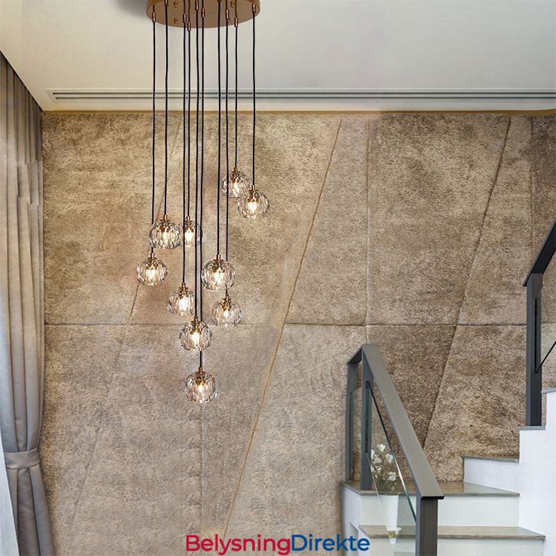 Moderne Krystallfotballformet Taklampe Hengende Lys