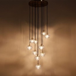 Moderne Krystallfotballformet Taklampe Hengende Lys