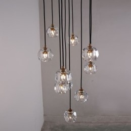 Moderne Krystallfotballformet Taklampe Hengende Lys