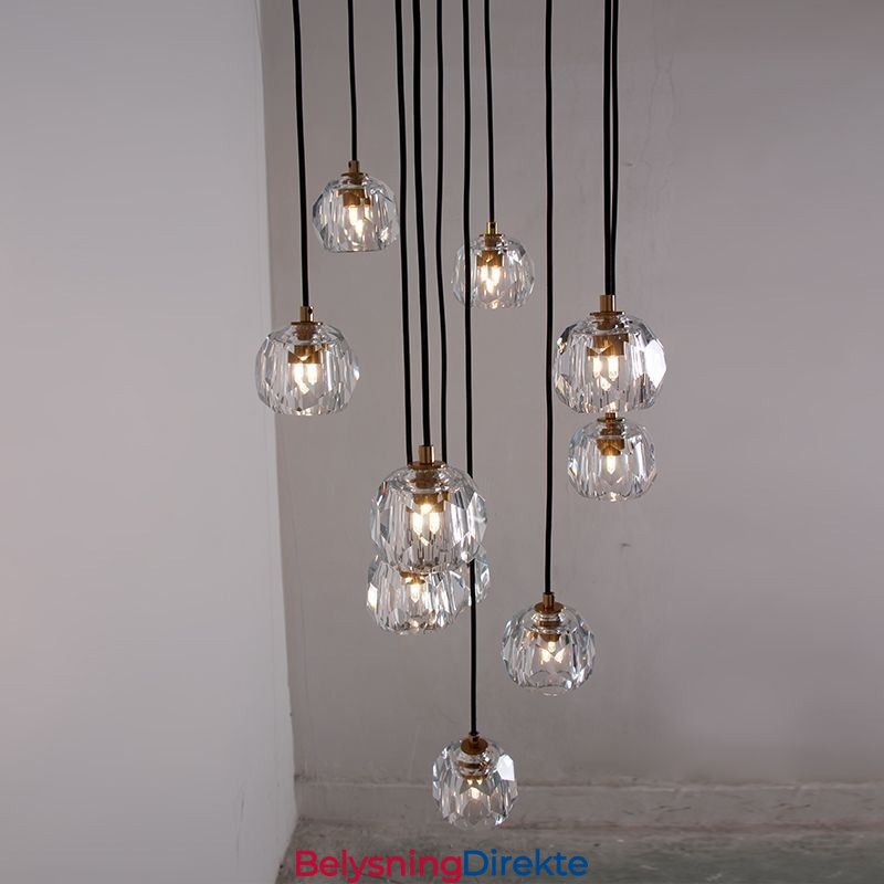 Moderne Krystallfotballformet Taklampe Hengende Lys