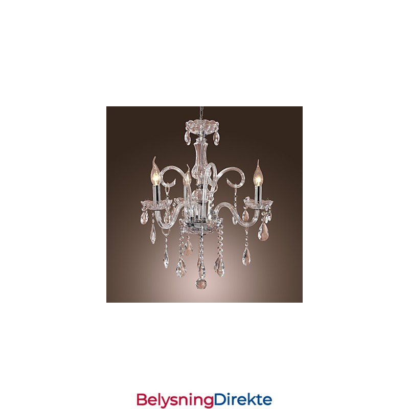 Rustikk Hyttekrystall Andre Krystalllysekrone