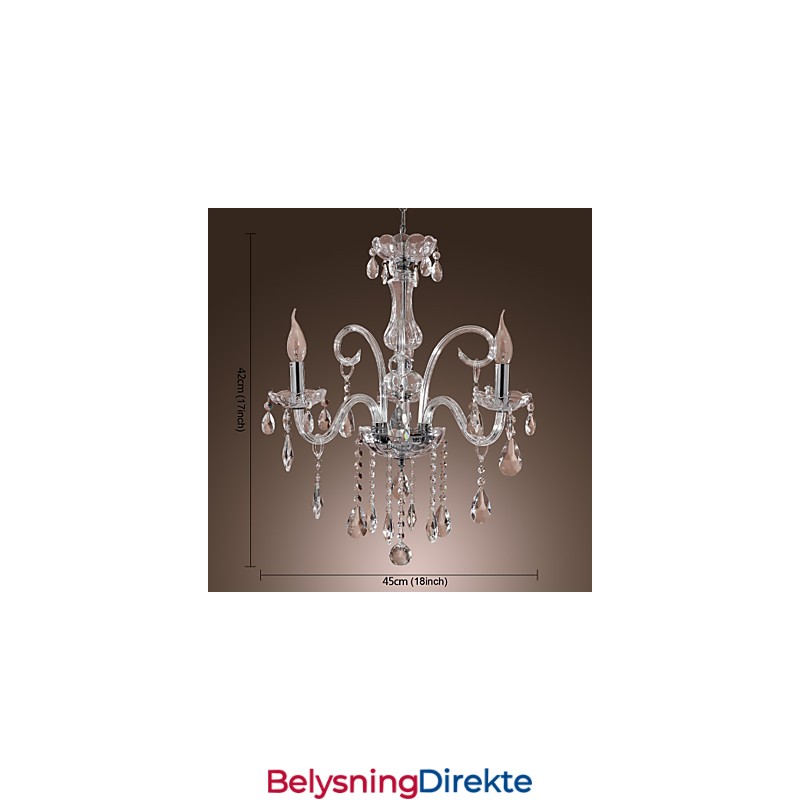 Rustikk Hyttekrystall Andre Krystalllysekrone