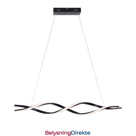 Moderne Pendellamper I Svart, Bølgeformet Hengende Lamper