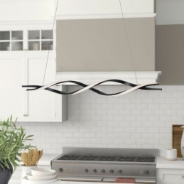 Moderne Pendellamper I Svart, Bølgeformet Hengende Lamper