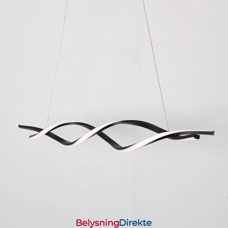 Moderne Pendellamper I Svart, Bølgeformet Hengende Lamper