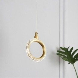 Pendellampe I Akryl Med Ringlampe Og Spotlight