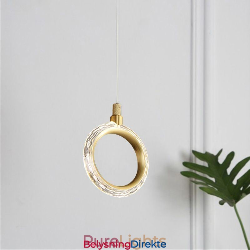 Pendellampe I Akryl Med Ringlampe Og Spotlight