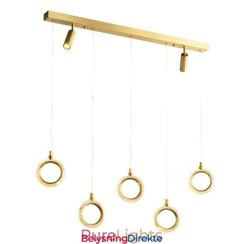 Pendellampe I Akryl Med Ringlampe Og Spotlight