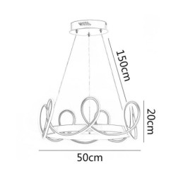 Moderne Hengelampe Crown Pendellampe Aluminium 1 Lyspære
