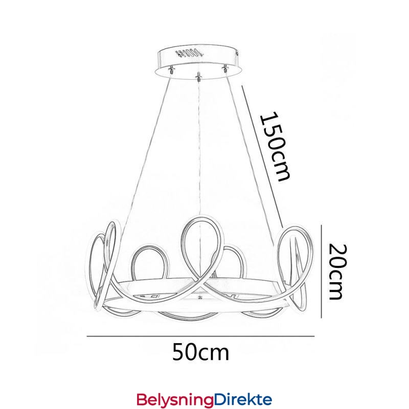 Moderne Hengelampe Crown Pendellampe Aluminium 1 Lyspære