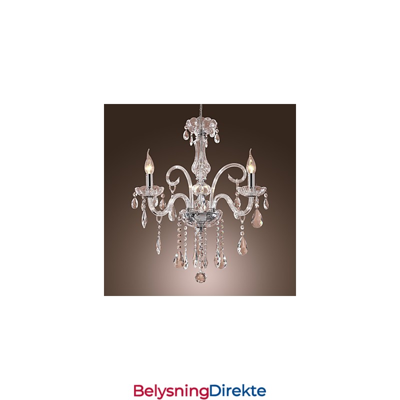 Rustikk Hyttekrystall Andre Krystalllysekrone