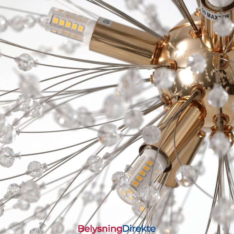 Fyrverkerikronekrone Med 8 Lys Og Løvetann-Anhengslampe