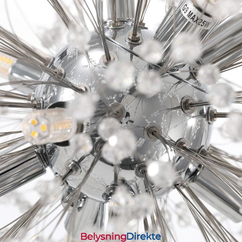 Fyrverkerikronekrone Med 8 Lys Og Løvetann-Anhengslampe