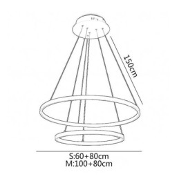 Moderne Enkel Pendellampe I Aluminium Med Dobbel Ring