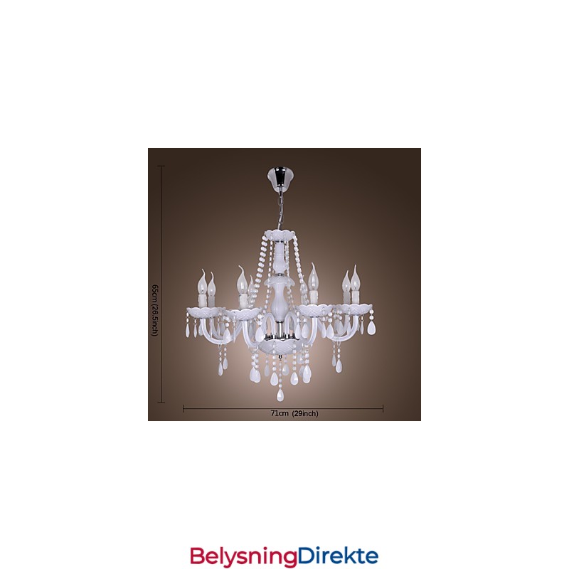 Rustikk Lodge Krystall Galvanisert Krystalllysekrone