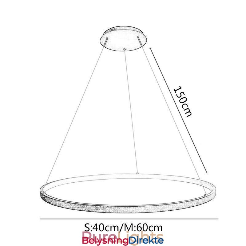 Pendellampe I Akryl, Sirkelformet Hengelampe