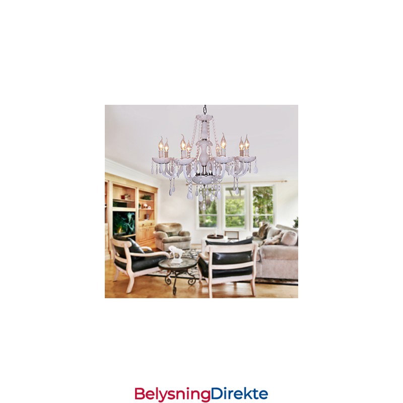 Rustikk Lodge Krystall Galvanisert Krystalllysekrone