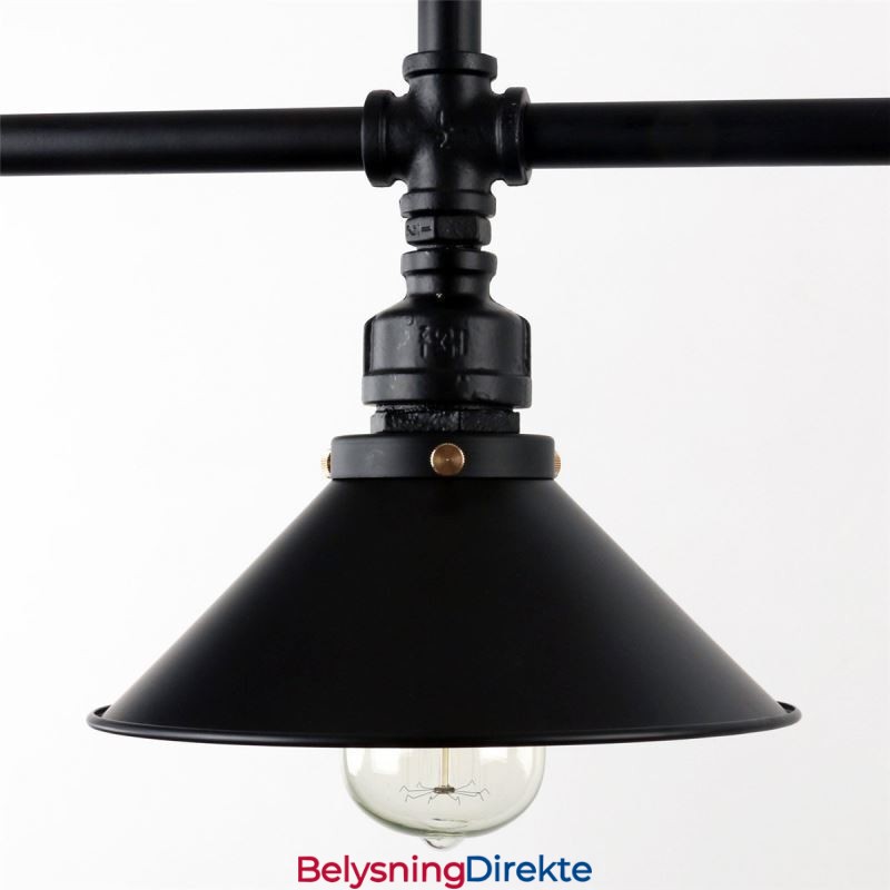 3-Lys Retro Industriell Vintage Vannrør Anhengslampe Lysekrone Landlig Rustikk Stil