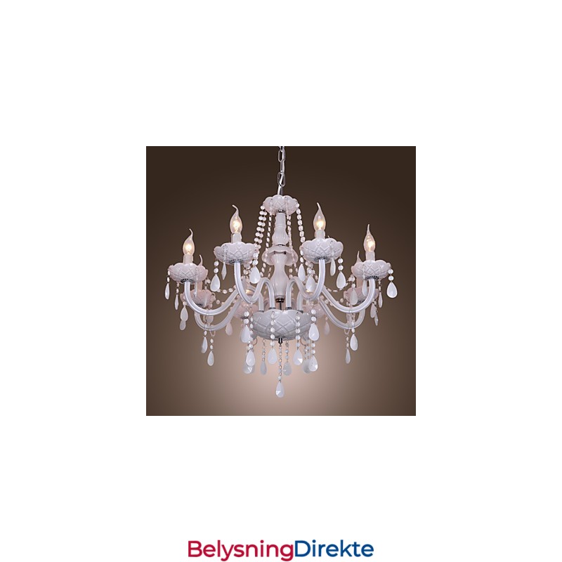 Rustikk Lodge Krystall Galvanisert Krystalllysekrone