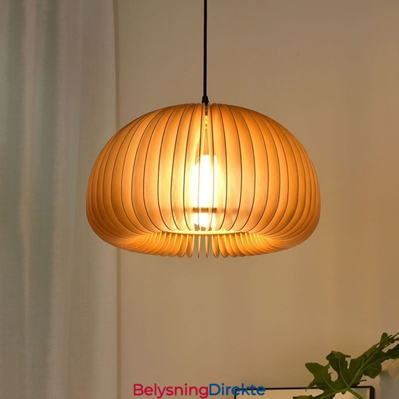 Retro-Stil Pendellampe I Basswood, Gresskarpendellampe