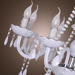 Rustikk Lodge Krystall Galvanisert Krystalllysekrone