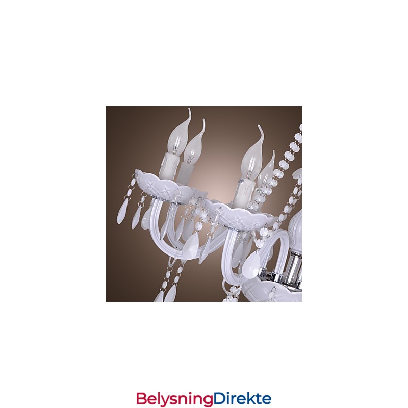 Rustikk Lodge Krystall Galvanisert Krystalllysekrone