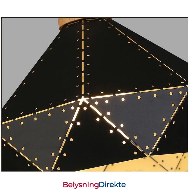 Industriell Retro Vintage Hengelampe Hul Lampeskjerm