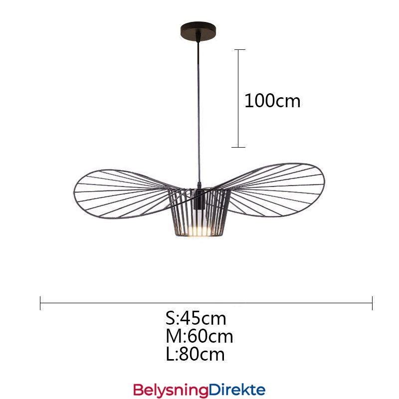 Jern Pendellampe Stråhattlampe 1 Lys