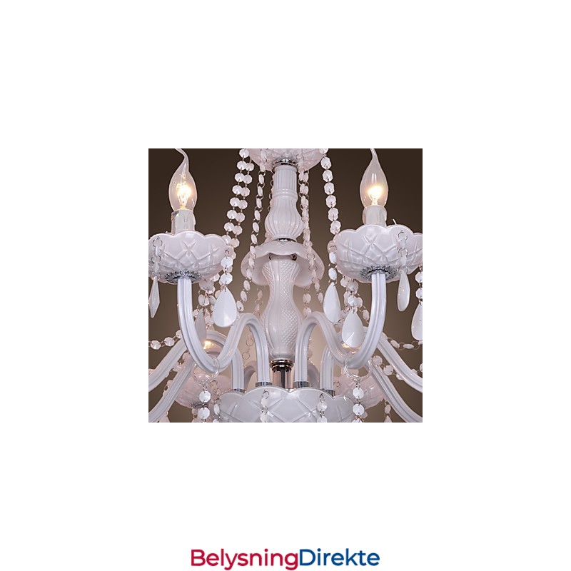 Rustikk Lodge Krystall Galvanisert Krystalllysekrone