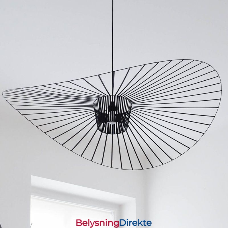 Jern Pendellampe Stråhattlampe 1 Lys