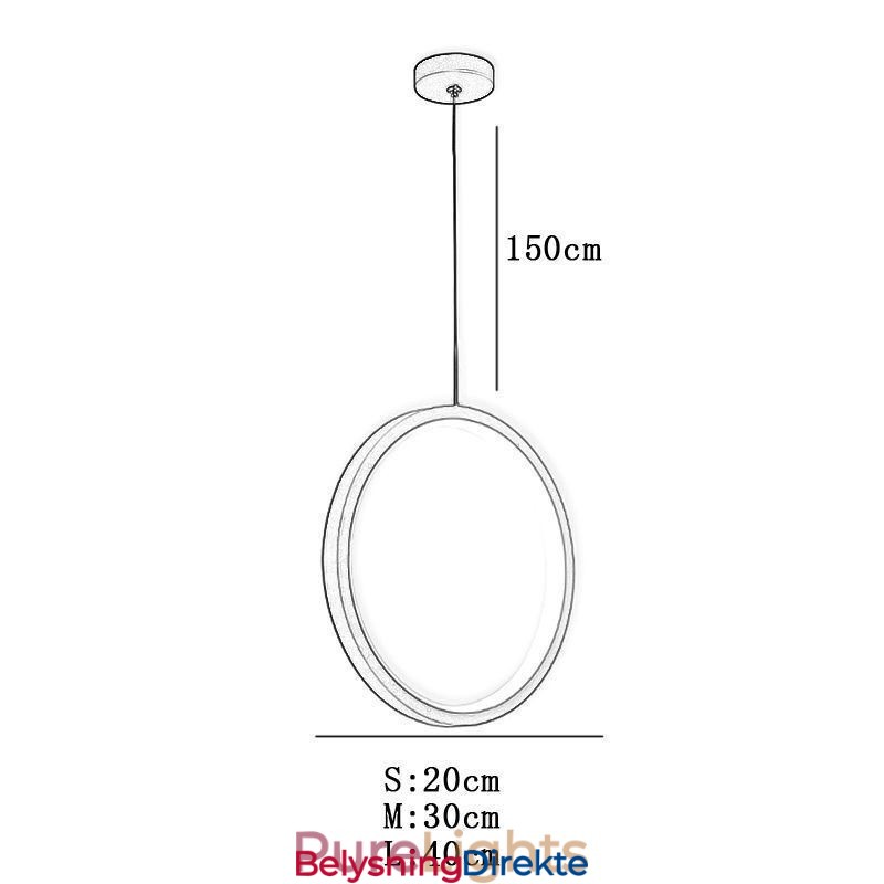 Minimalistisk Ringpendellampe Dekorativ Taklampe