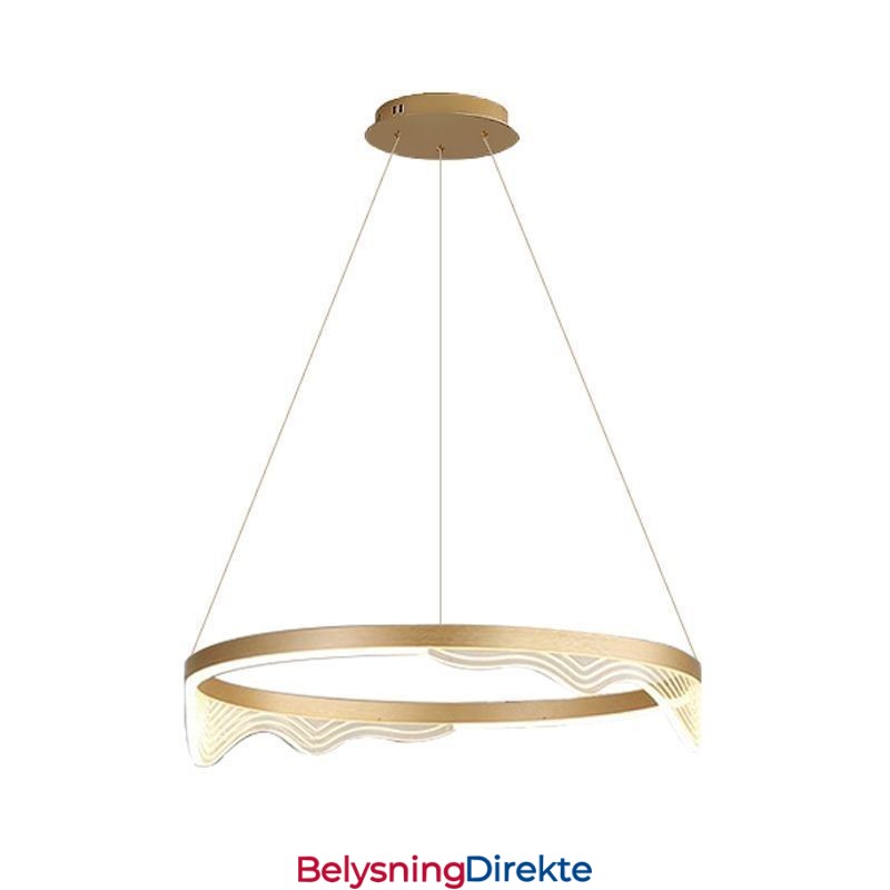 Nordisk Aluminiums Pendellampe Golden Wave Ripple Hengelampe