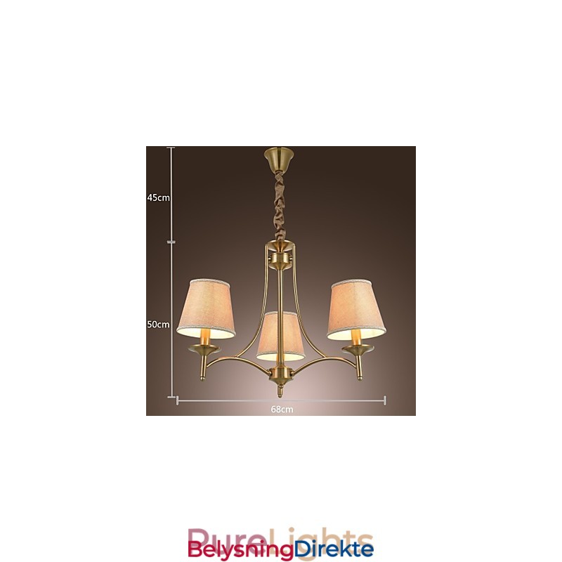 Moderne Samtids Tradisjonell Klassisk Rustikk Hytte Vintage Øy Messing Metall Lysekrone Spisestue