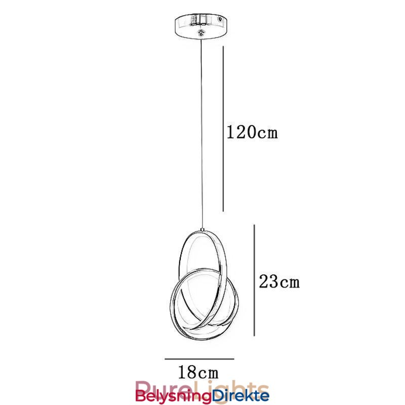 Pendellampe Uregelmessig Ringformet Taklampe